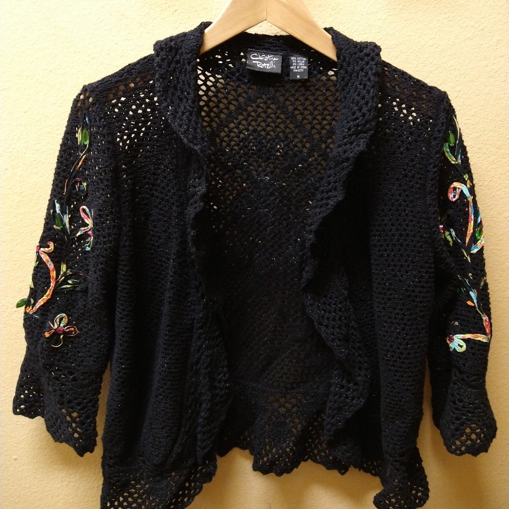 Christina Rotelli Embellished Sweater/shrug